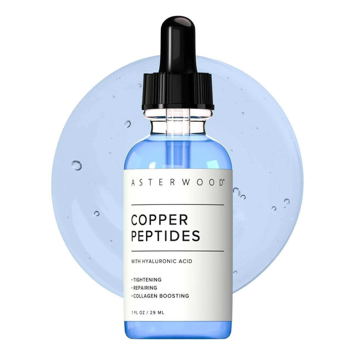 Asterwood front packaging showing bottle and label for clear identification and trust