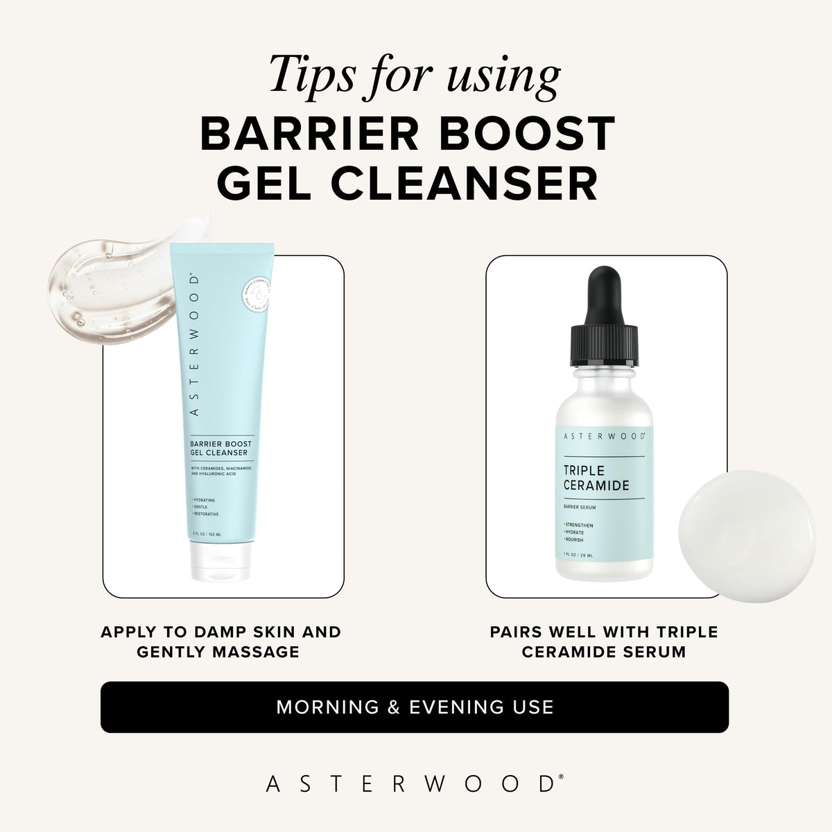 Asterwood bottle in hand showing 5 fl oz size and travel-ready benefit