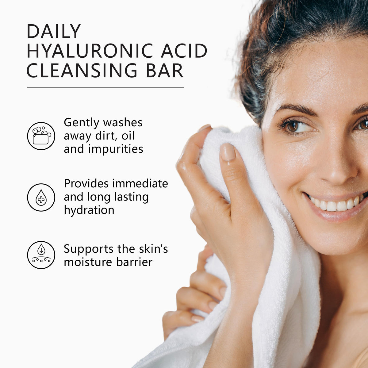 Asterwood texture close-up highlighting smooth, hydrating soap surface