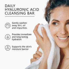 Asterwood texture close-up highlighting smooth, hydrating soap surface