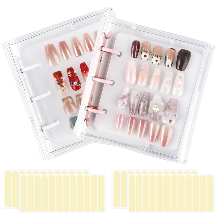 ASTONFOG front cover of pink and white binders for neat storage