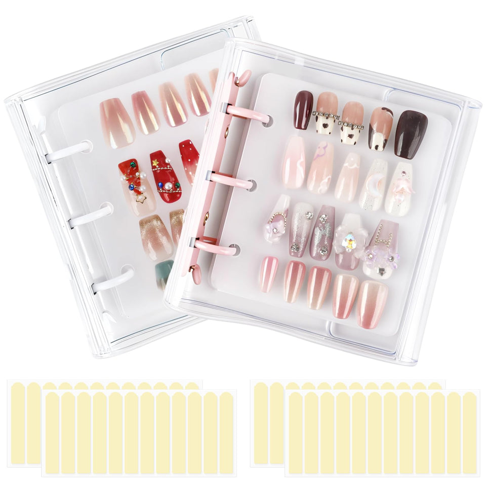 ASTONFOG front cover of pink and white binders for neat storage