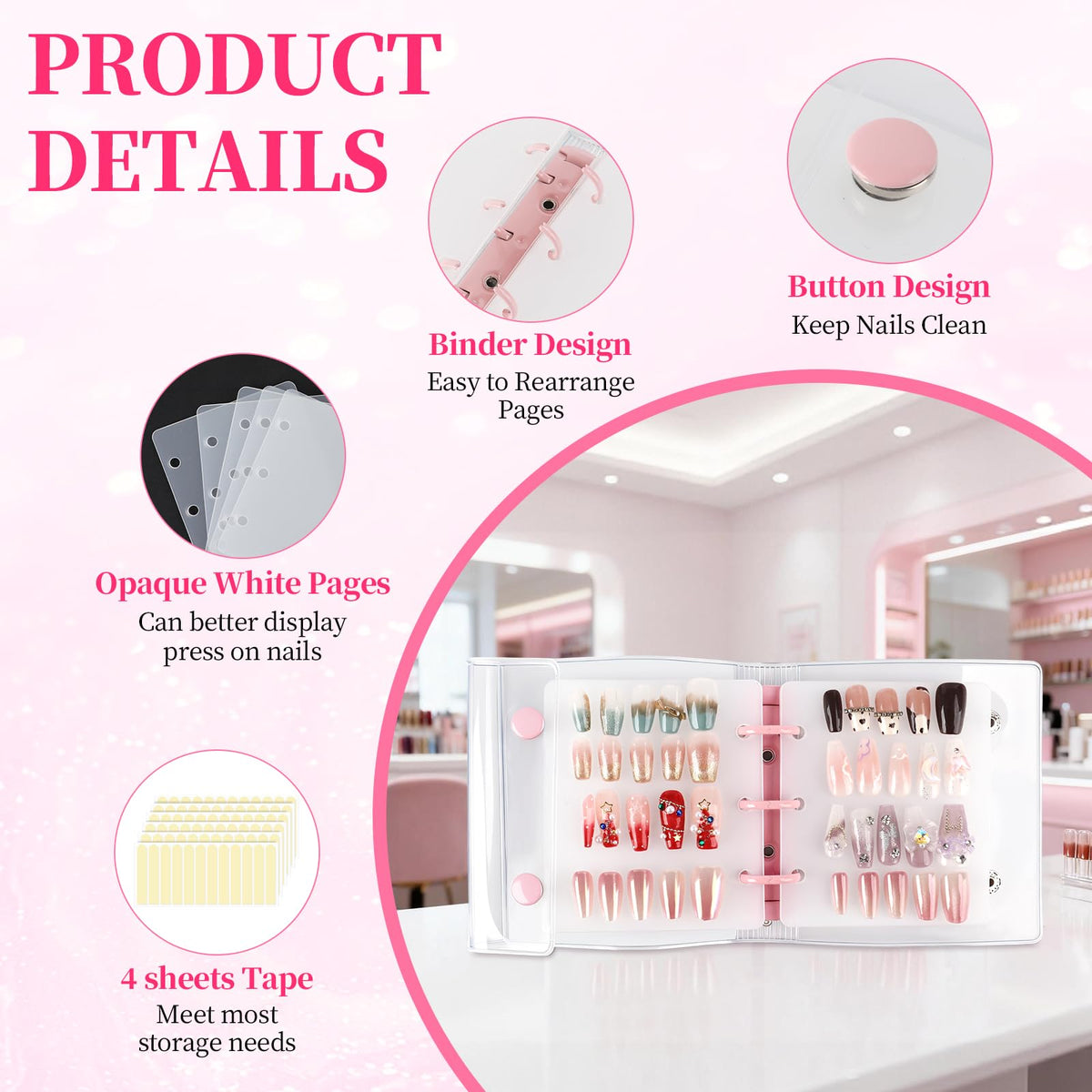 ASTONFOG double-sided traceless adhesive sheets securing swatches