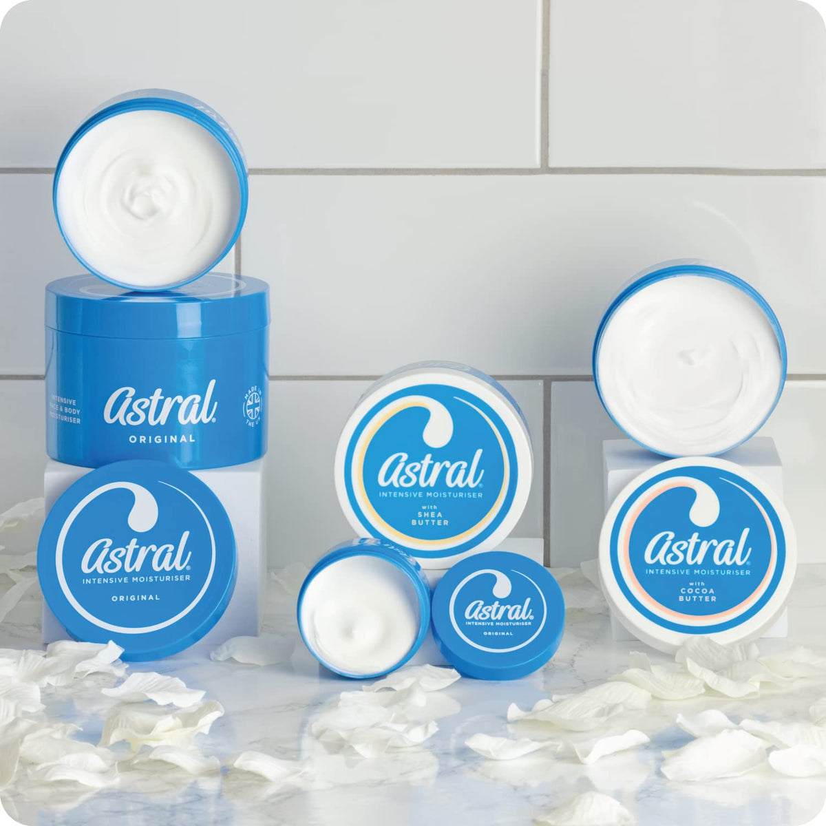 ASTRAL cream applied on forearm illustrating smooth non-greasy finish