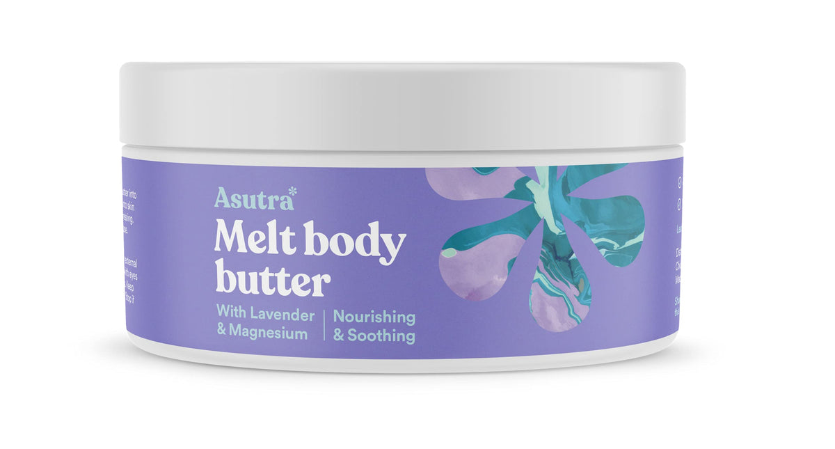 ASUTRA magnesium e-book card next to jar showing included educational benefit