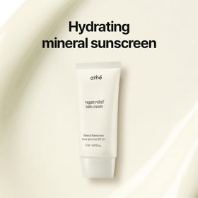 athé sun cream being applied to hand for smooth, even coverage