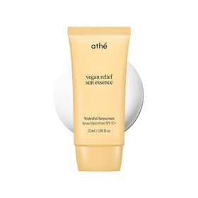 athé front packaging showing sleek bottle and SPF 50+ protection benefit