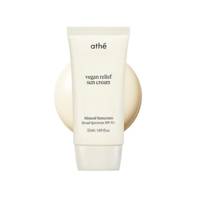 athé front packaging showing SPF 50+ and fragrance‑free benefit