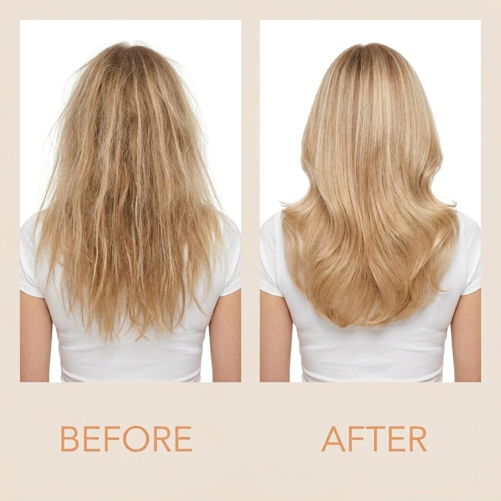 Athena Root before and after strand comparison showing reduced breakage