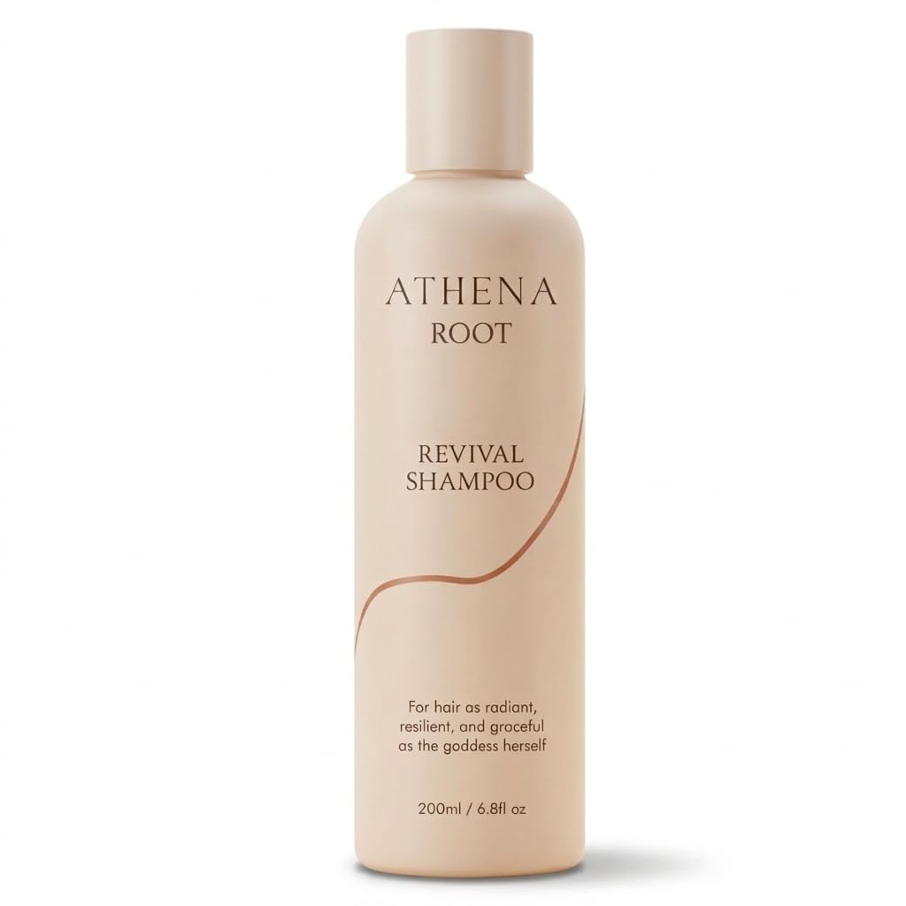Athena Root bottle front view showing packaging and size benefit