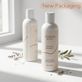 Athena Root label close-up highlighting product information and clarity