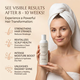 Athena Root shampoo lathering from pump demonstrating easy application