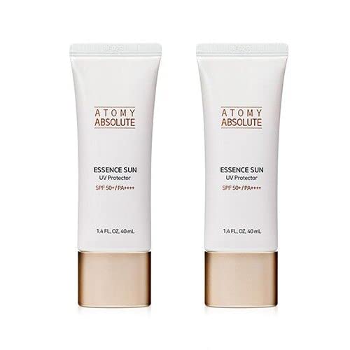 Atomy Absolute Essence Sunscreen front tubes showing compact travel-ready set and daily convenience