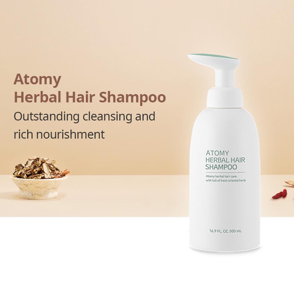 Atomy bottle beside common items for scale demonstrating 500 ml value advantage