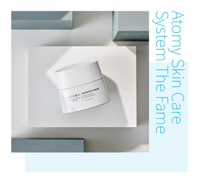 ATOMY cream placed on bathroom counter illustrating daily routine benefit