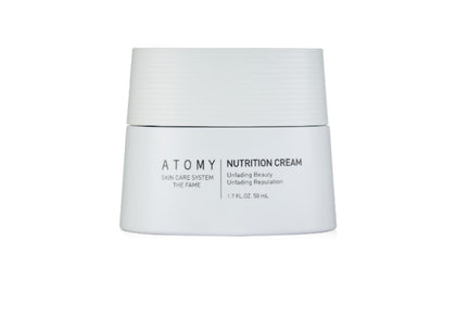ATOMY cream jar front view showing packaging and 50ml size benefit