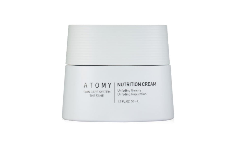 ATOMY cream jar front view showing packaging and 50ml size benefit