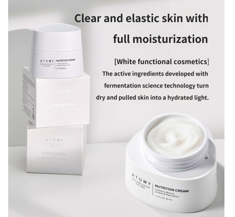 ATOMY open jar close-up revealing cream texture for smooth application