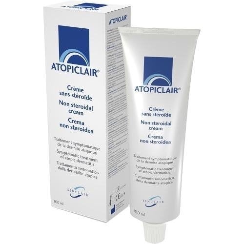 Atopiclair texture closeup showing creamy consistency and hydration benefit for dry skin
