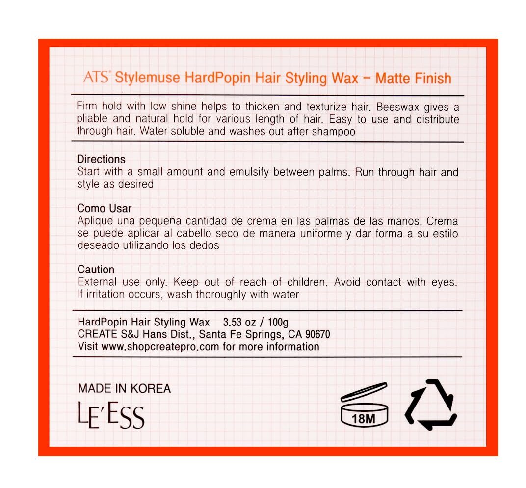 ATS Stylemuse label ingredients closeup highlighting formulation transparency