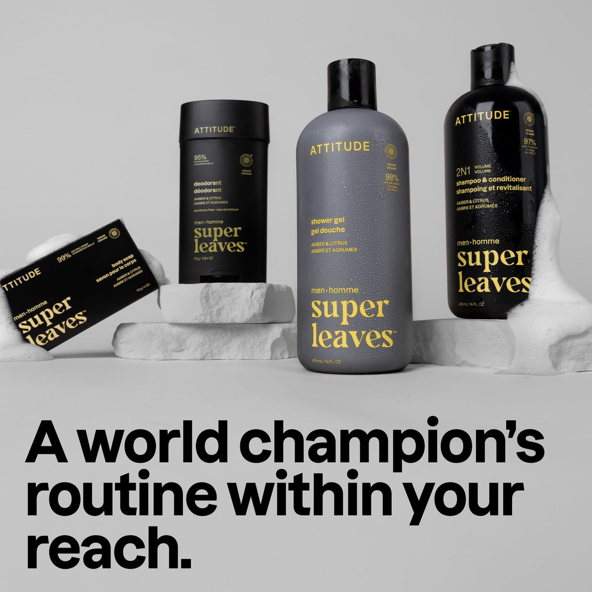 ATTITUDE bottle in hand demonstrating 32 fl oz volume and long-lasting supply benefits