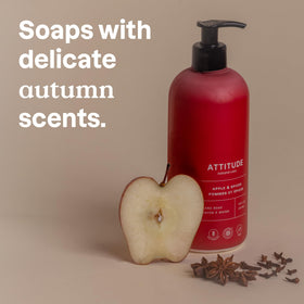 ATTITUDE rich lather texture on hand demonstrating gentle moisturizing glycerin