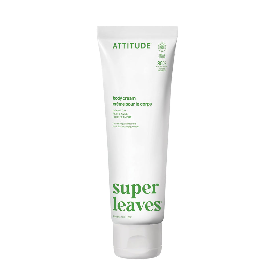 BIO SPECTRA ATTITUDE front packaging shows size and pear amber scent benefits