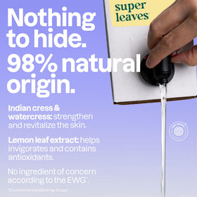 ATTITUDE gel pouring into palm, rich lather forming to show gentle cleansing benefit