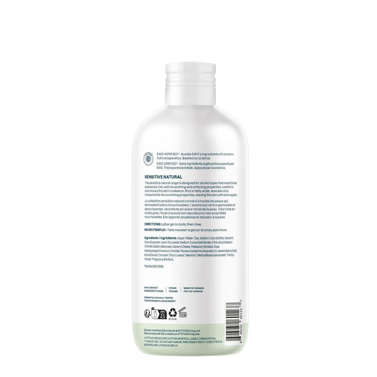 ATTITUDE recyclable bottle detail emphasizing eco-conscious packaging benefit