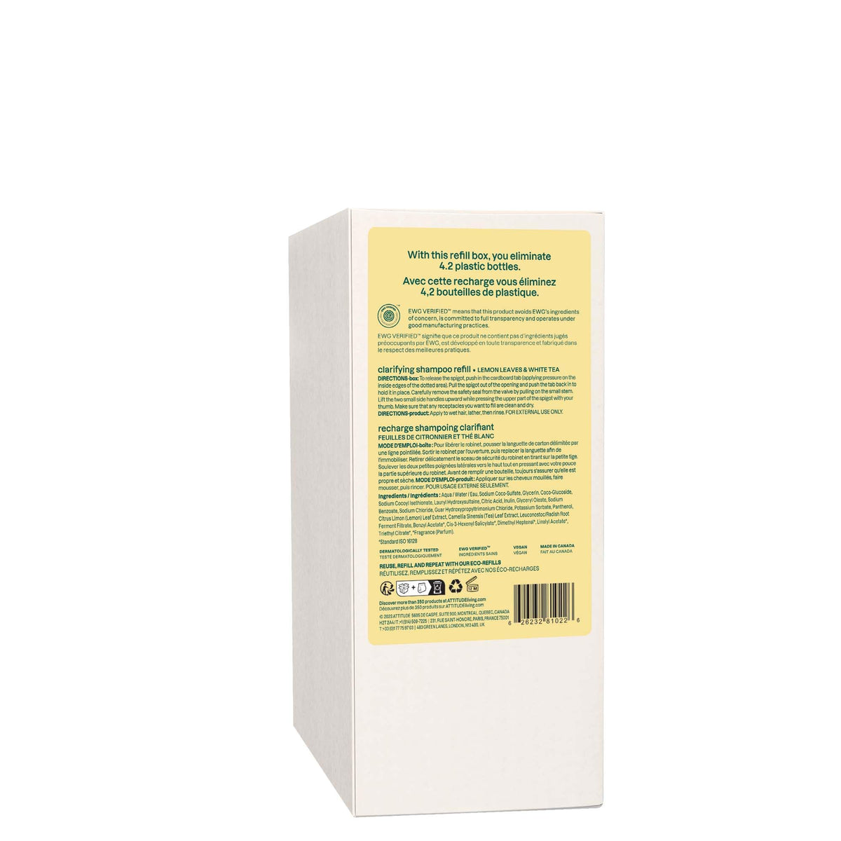 BIO SPECTRA ATTITUDE shampoo in shower scene conveying clean, invigorating routine