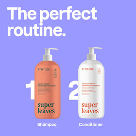 ATTITUDE after-use shiny healthy hair demonstration for color vibrancy