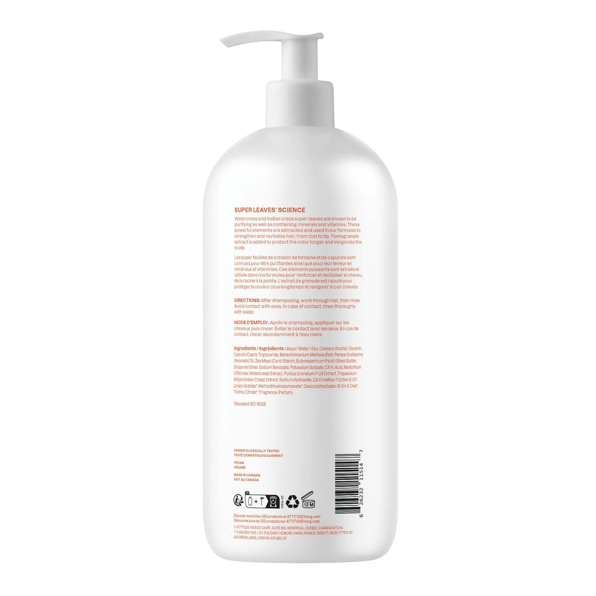 ATTITUDE conditioner on bathroom shelf in lifestyle setting for daily routine