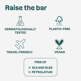 ATTITUDE conditioner bar label close-up showing natural-origin ingredients and vegan claim