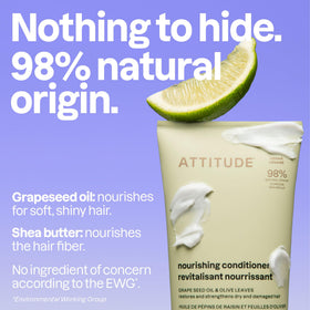 ATTITUDE conditioner being poured into hand to demonstrate easy use
