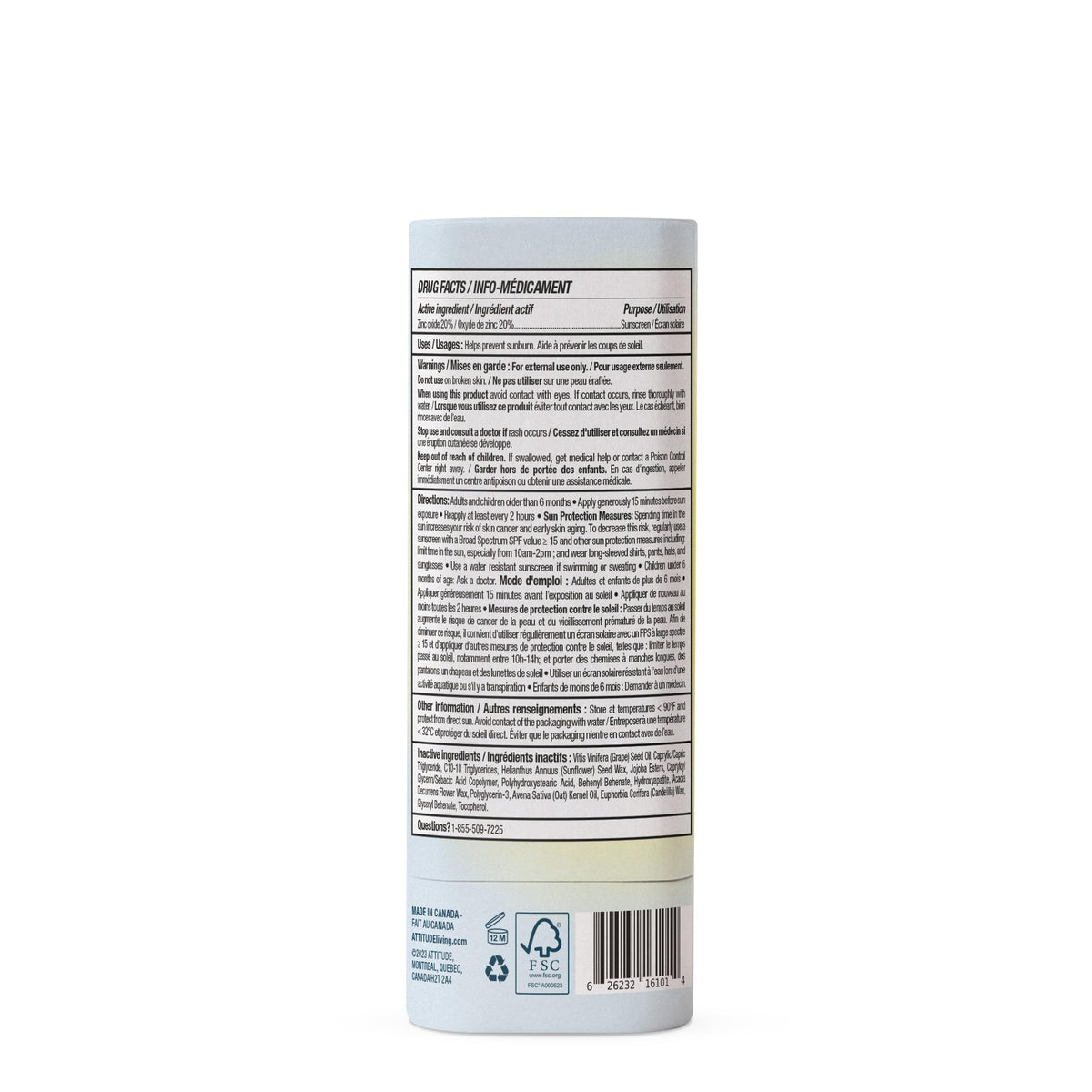 ATTITUDE product with vegan and unscented badges highlighting clean formulation benefit