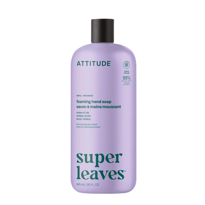 ATTITUDE refill front label showing clean-ingredients reassurance