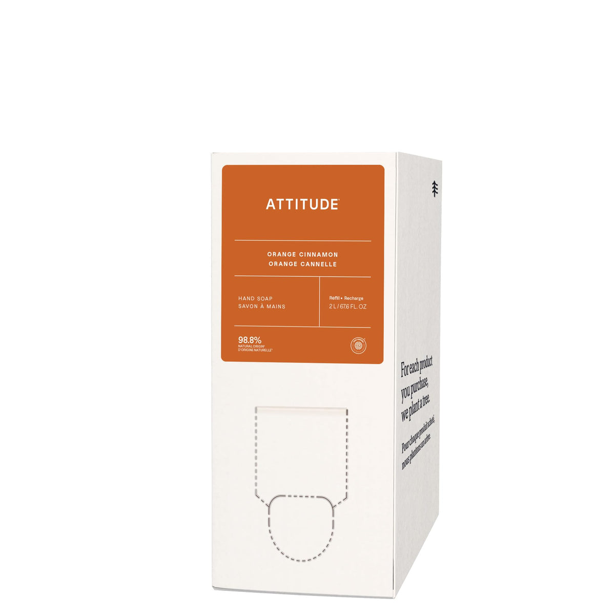 ATTITUDE front bottle showing full refill size and clear product view for savings