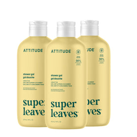 ATTITUDE front label and bottle showing eco-friendly features and scent