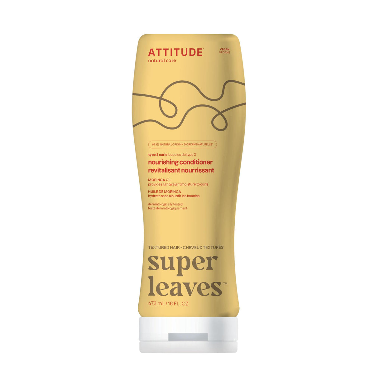 BIO SPECTRA ATTITUDE front bottle showing nourishing conditioner benefits
