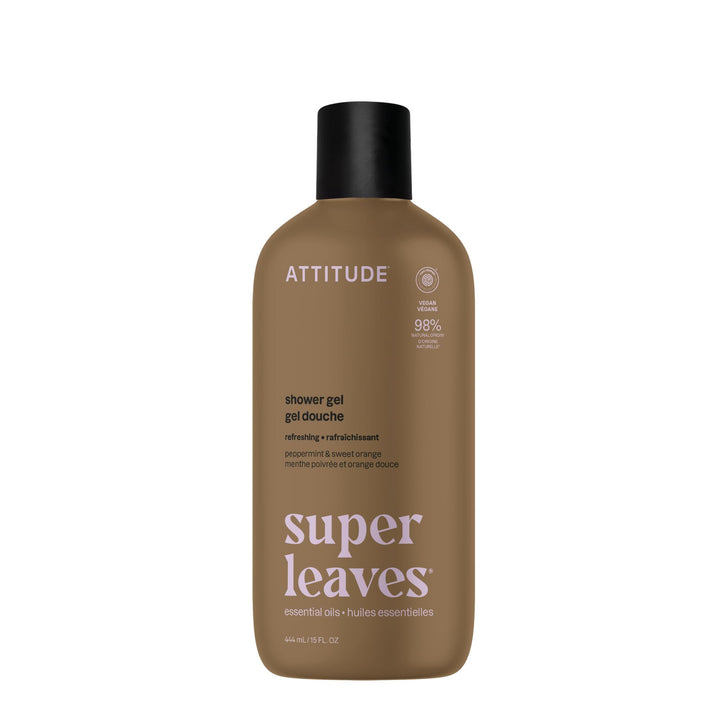 ATTITUDE front packaging showing peppermint and sweet orange scent benefits