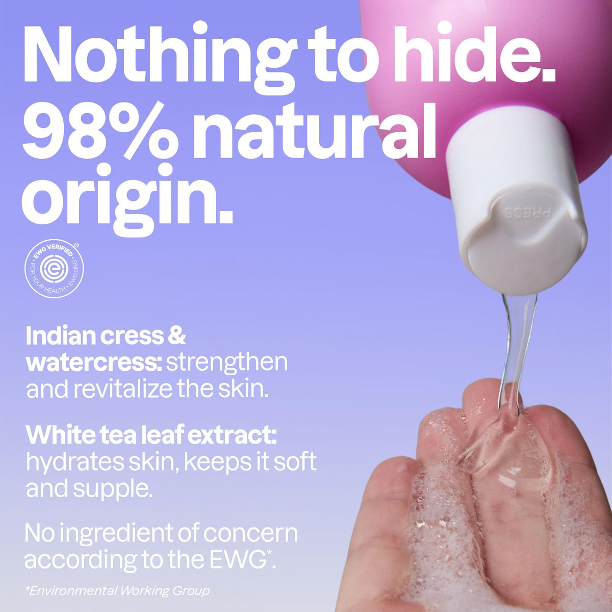 ATTITUDE gel texture close-up demonstrating rich lather and gentle cleansing