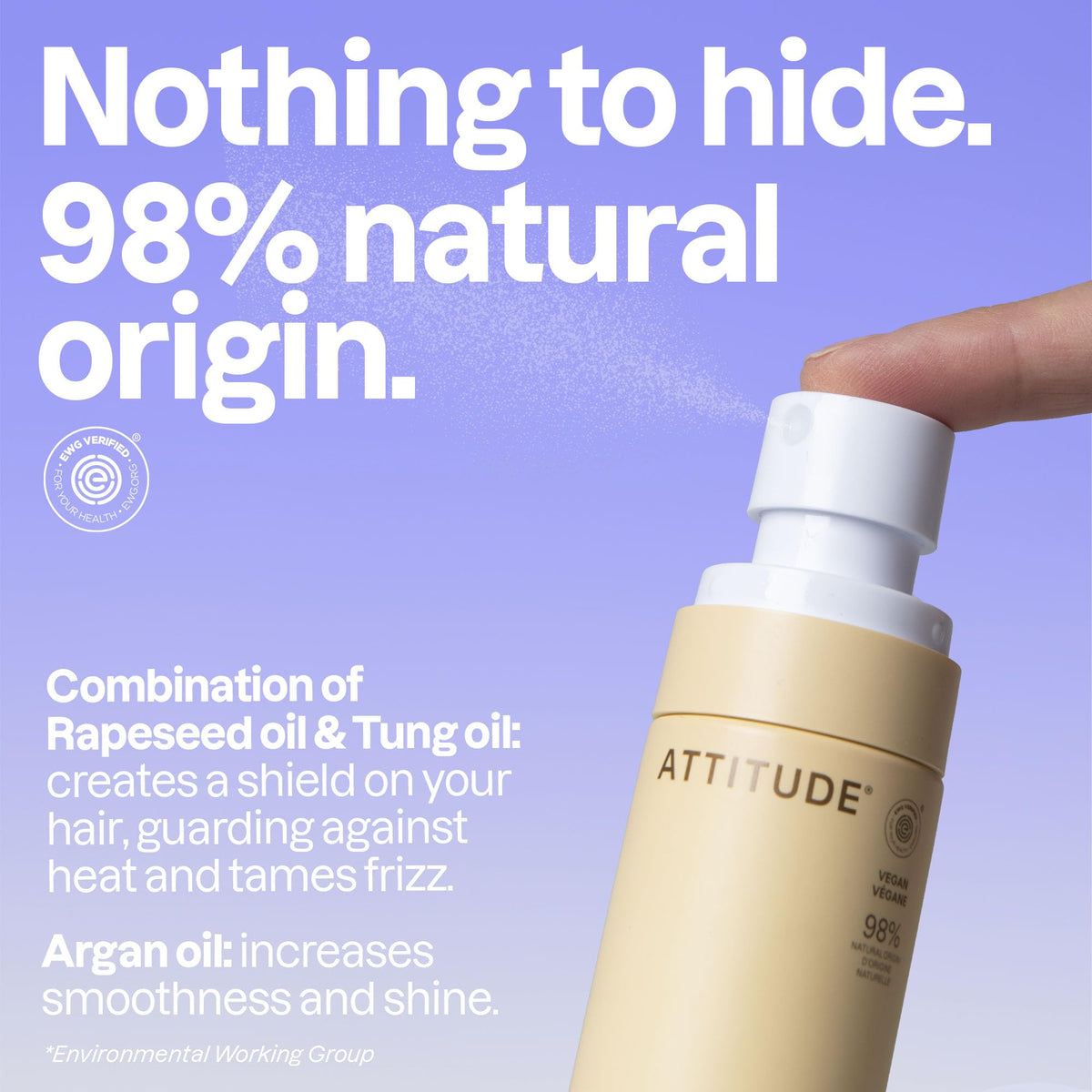 ATTITUDE close-up oil drop texture, highlighting lightweight non-greasy finish