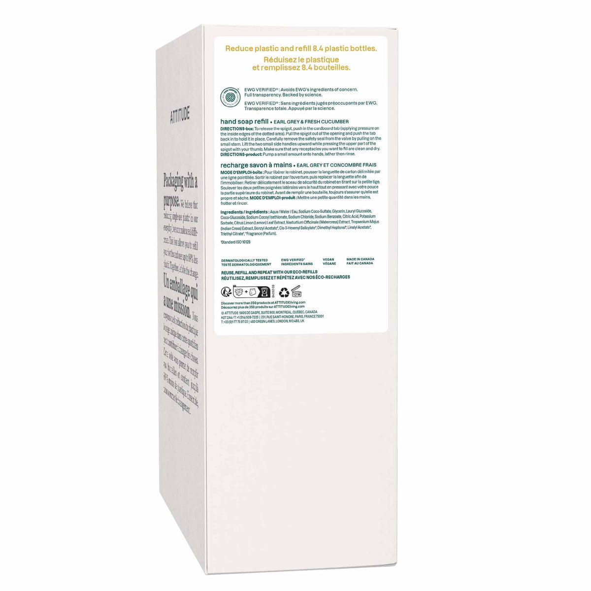 BIO SPECTRA ATTITUDE close-up of cucumber and tea notes, evokes fresh balanced scent