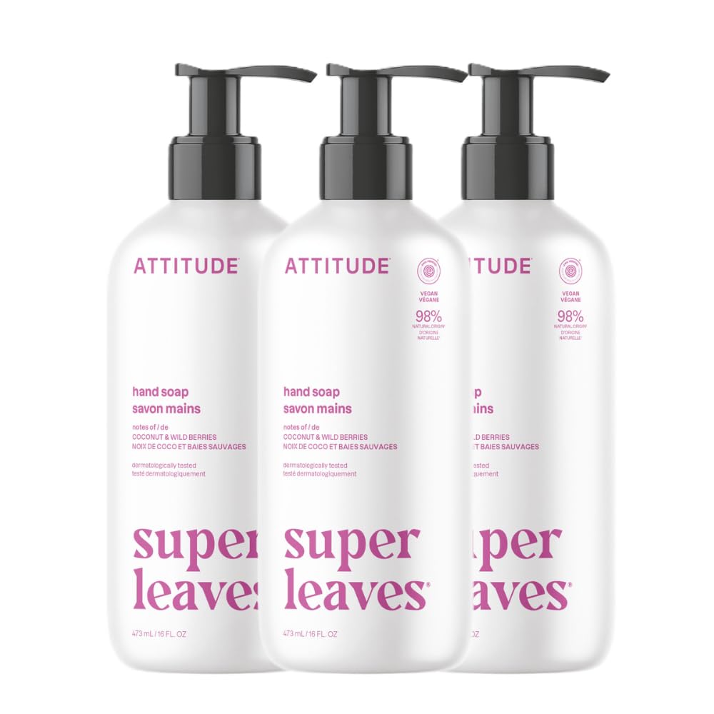 ATTITUDE front packaging showing coconut and wild berries scent benefits