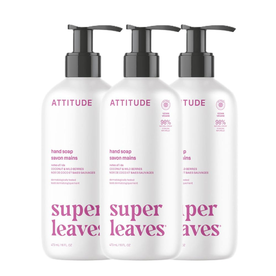 ATTITUDE front packaging showing coconut and wild berries scent benefits