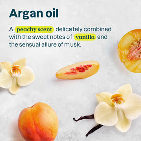 ATTITUDE oat extract and argan oil ingredients arranged to show soothing and conditioning benefit