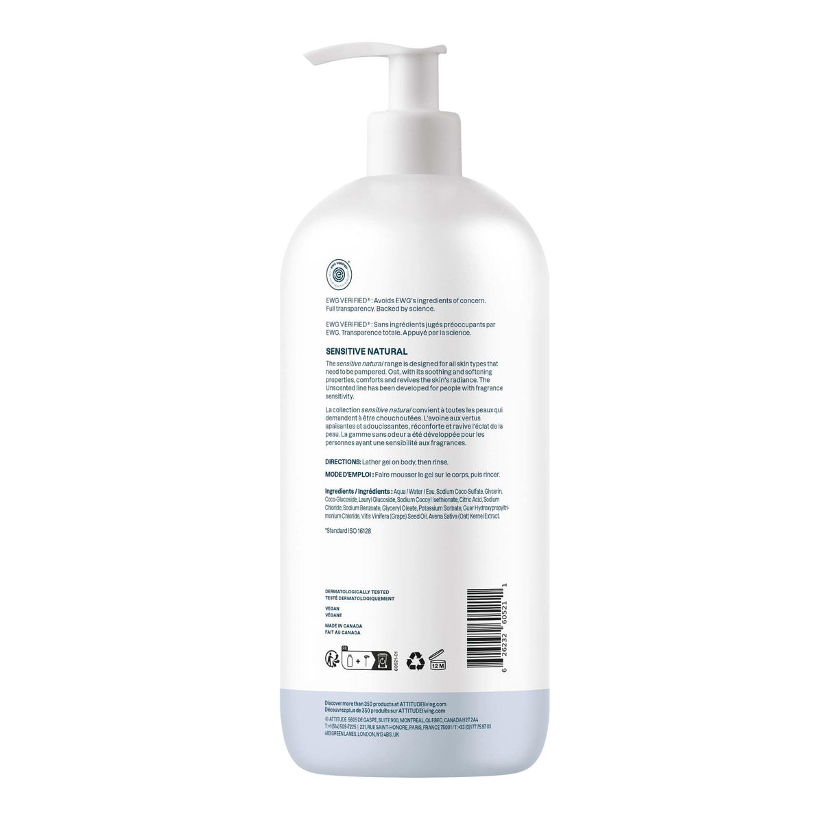 ATTITUDE oat extract ingredient detail highlighting soothing, plant-based benefit