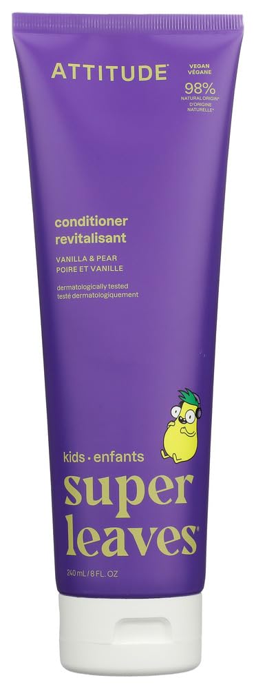 ATTITUDE kids conditioner front packaging showing label and scent benefits