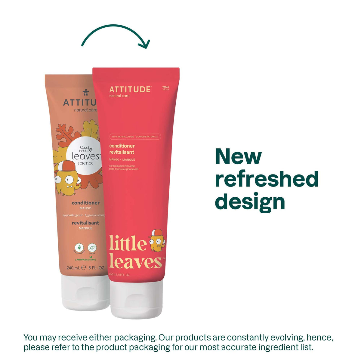ATTITUDE close-up of conditioner texture, creamy slip for easy detangling
