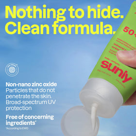 ATTITUDE sunscreen in hand to show 3 oz compact size and travel convenience